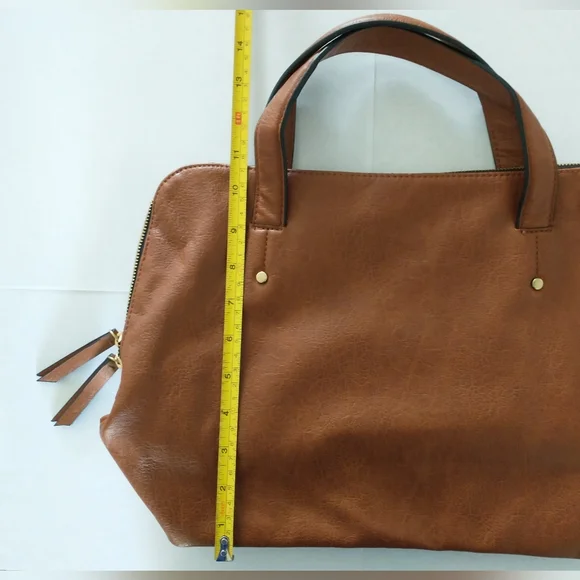 ZARA Brown Faux Leather Bag - Picture 3 of 6